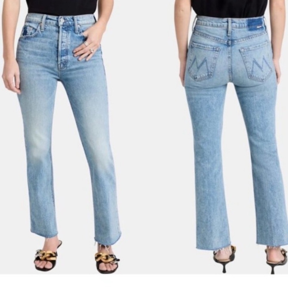 MOTHER The Tripper Flood Fray jeans SIZE 25 light buttons fly limited edition